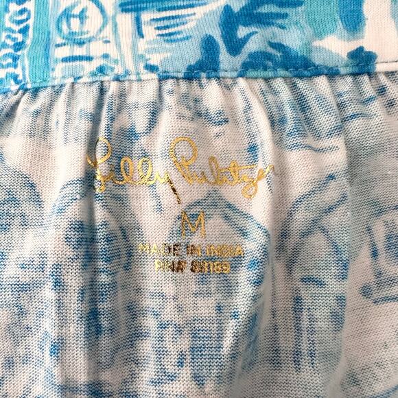 Lilly Pulitzer Lindy Dress Amalfi Blue Sunny State of Mind Sleeveless | SZ M - Picture 11 of 14